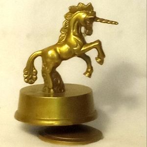 Vintage Brass Unicorn music box